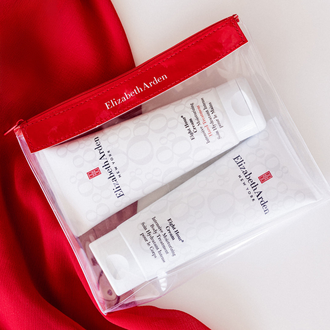 Une pochette transparente en cadeau