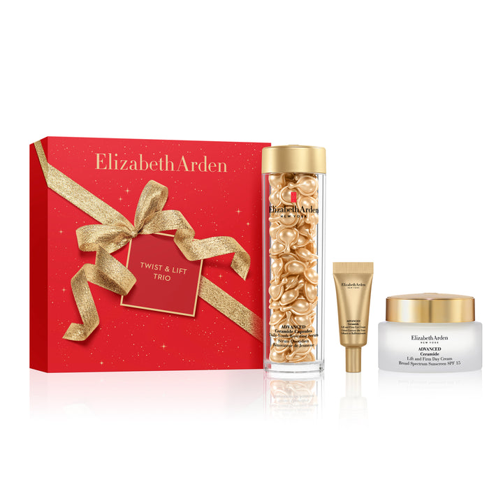 Coffret Trio Liftant Advanced Ceramide, 90 Capsules, Crème de Jour SPF 15 Liftante et Raffermissante