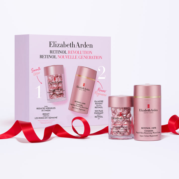Coffret Duo Retinol Nouvelle Génération, Retinol + HPR Ceramide Aqua-Crème Régénérante & Capsules