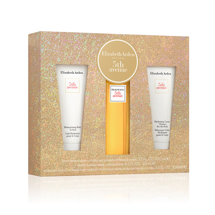 Coffret Eau de Parfum 5th Avenue, Lait Hydratant & Crème Nettoyante Hydratante Corps