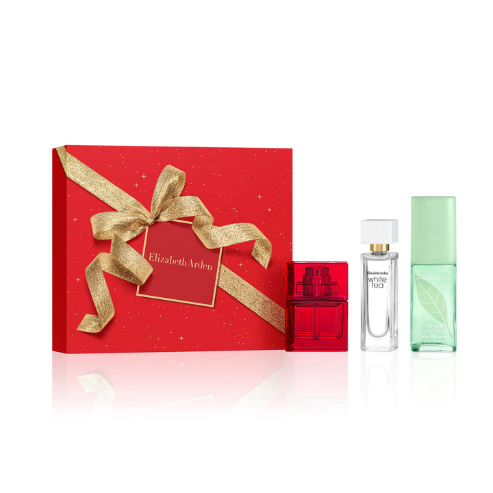 Coffret Trio Parfum Prestige, Red Door 10ml, Green Tea 15ml et White Tea 10ml