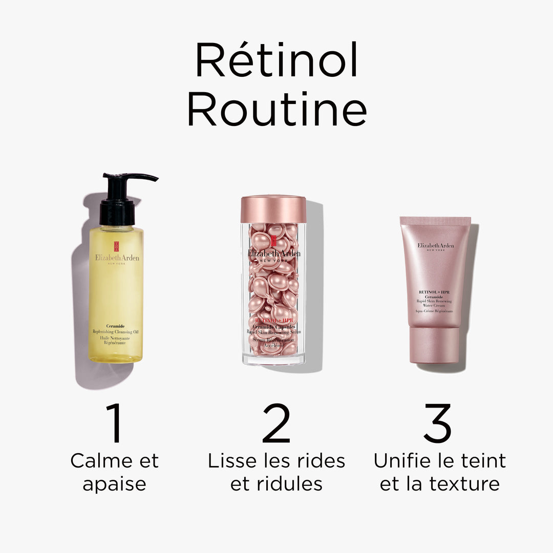 Coffret Retinol + HPR Ceramide Capsules Sérum et Water Cream + Ceramide Huile Démaquillante et Soins pour le Visage Anti-Rides