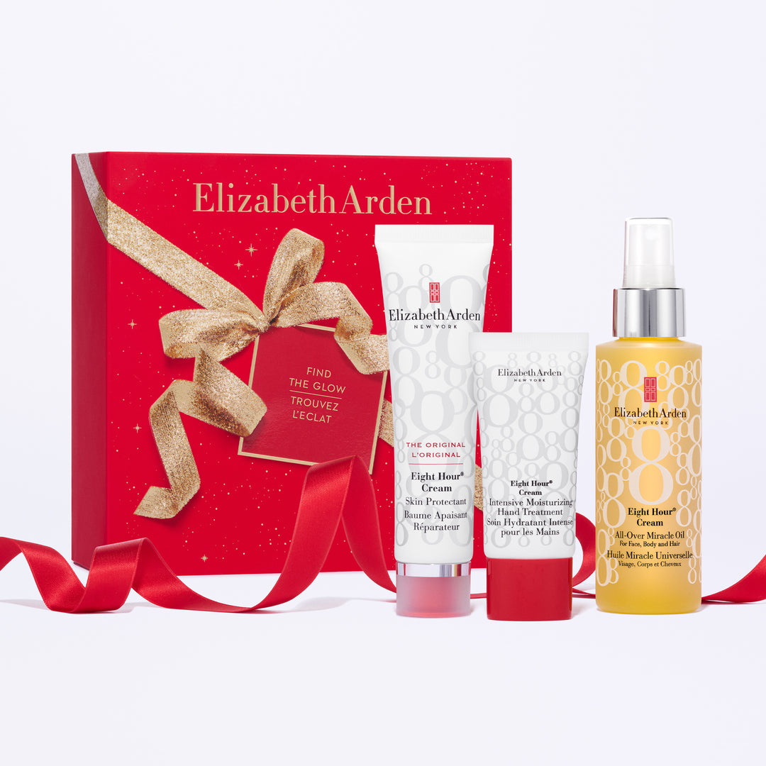 Coffret Trouvez l'Eclat, Eight Hour® Cream, Baume Réparateur L'Original, Huile Miracle Universelle, Soins Hydratant Intense pour les Mains