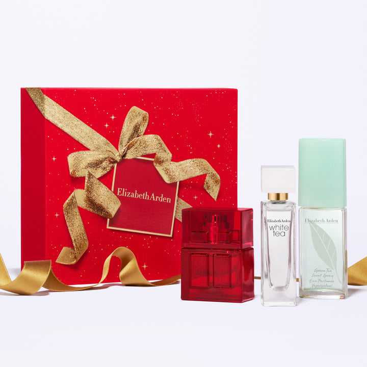 Coffret Trio Parfum Prestige, Red Door 10ml, Green Tea 15ml et White Tea 10ml