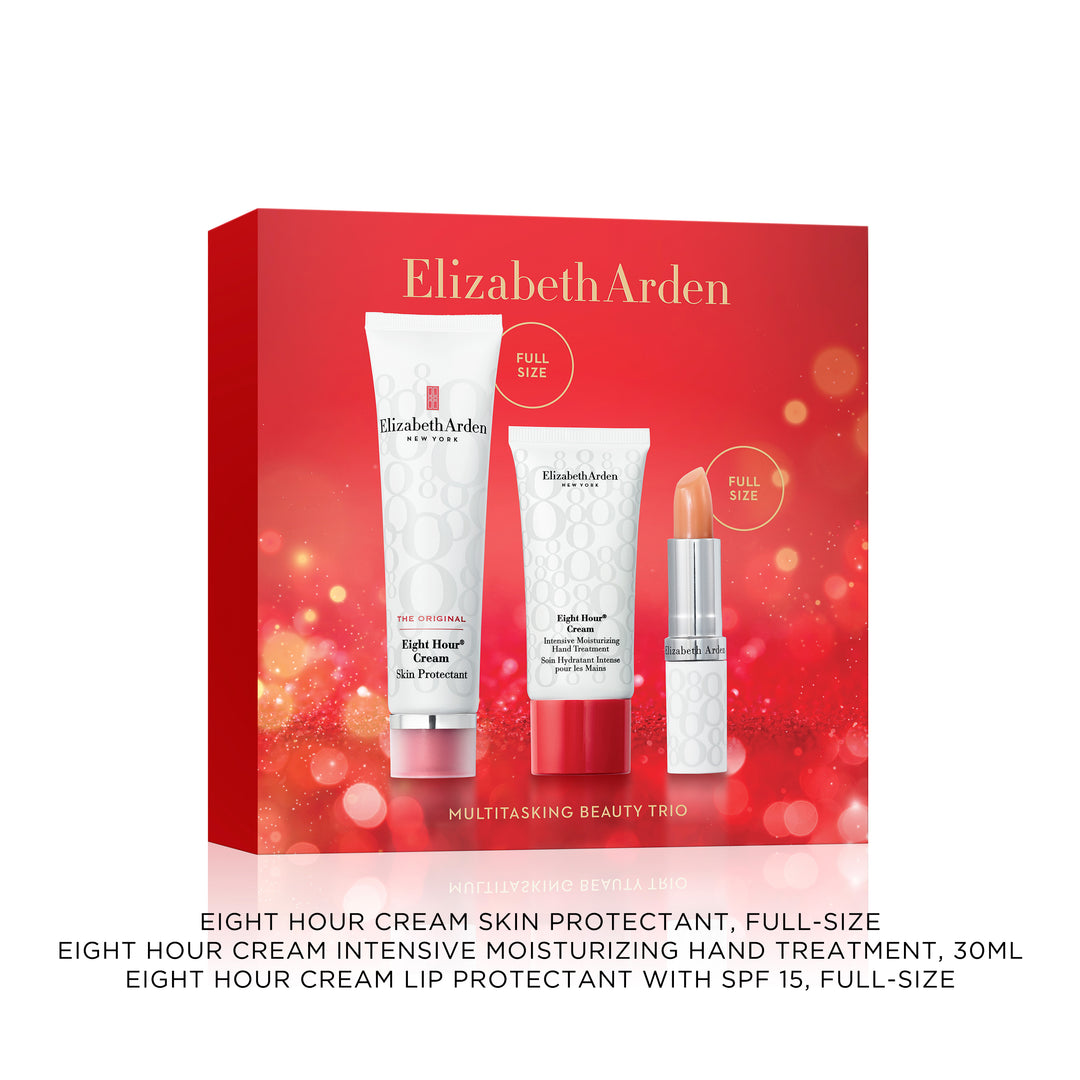 Coffret Eight Hour® Cream Essentiels Nourrissants, Baume Réparateur L'Original, Baume à Lèvres SPF15, Crème Mains Hydratation Intense