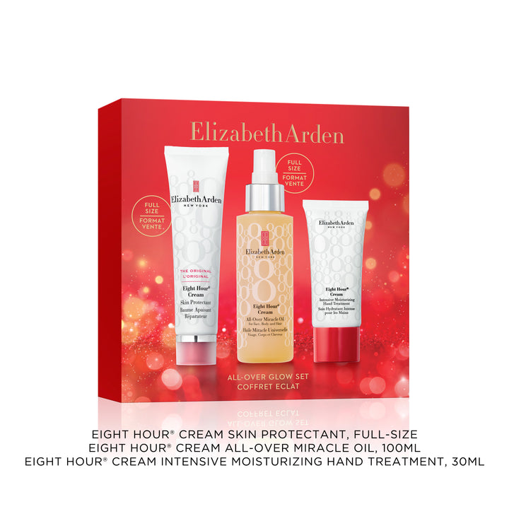 Coffret Trouvez l'Eclat, Eight Hour® Cream, Baume Réparateur L'Original, Huile Miracle Universelle, Soins Hydratant Intense pour les Mains
