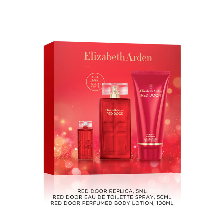 Coffret Trio Red Door Eau de Toilette 50 ml, Lotion Parfumée Corps