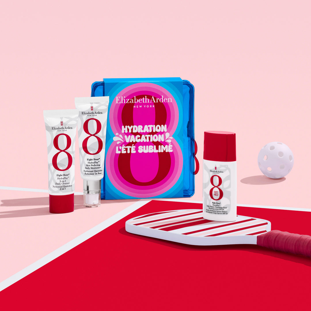 Coffret Eight Hour® Hydration Vacation, Crème Hydratante Visage Skin Perfecting, Nettoyant Visage 2-en-1, Daily Defense Fluid SPF 40