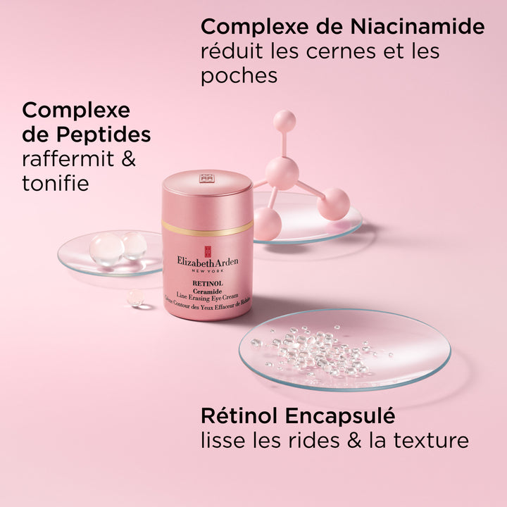 Rétinol Ceramide Crème Contour des Yeux Effaceur de Ridules