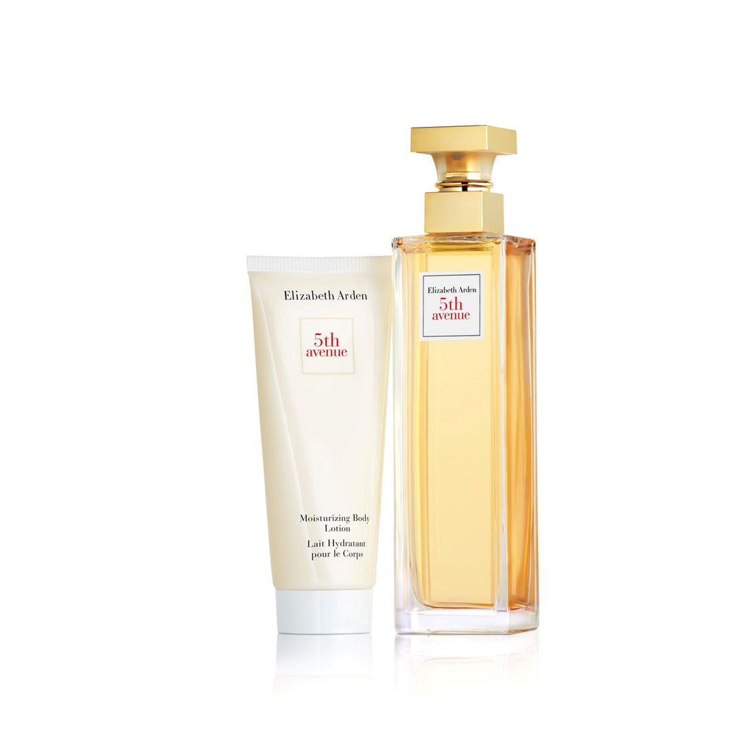 Coffret Eau de Parfum Femme 5th Avenue, Lait Hydratant Corps