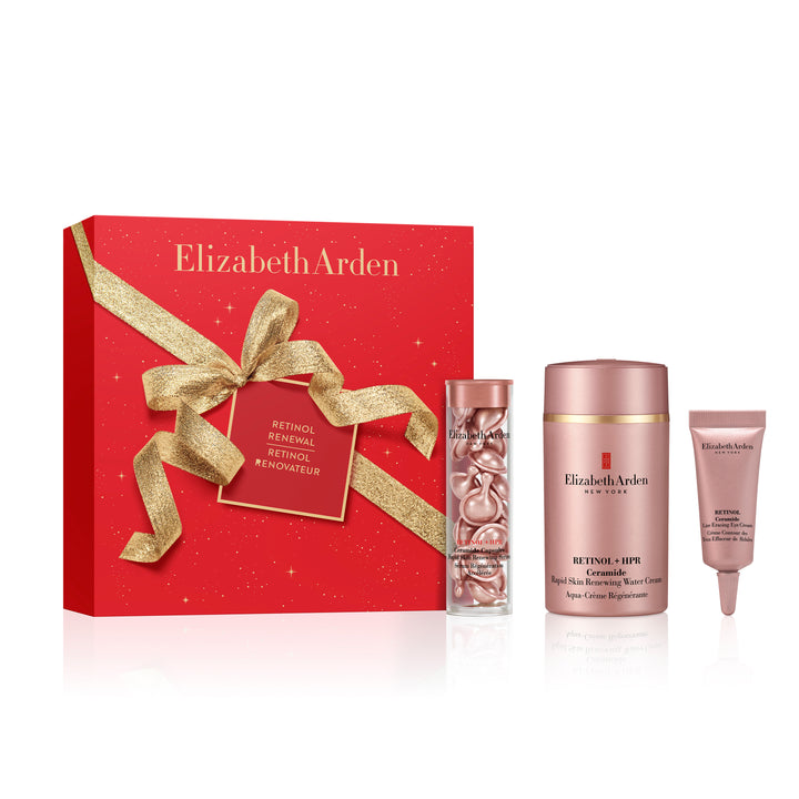 Coffret Trio Retinol Rénovateur, Ceramide Aqua-Crème Régénérante, Capsules et Contour des Yeux Rétinol + HPR