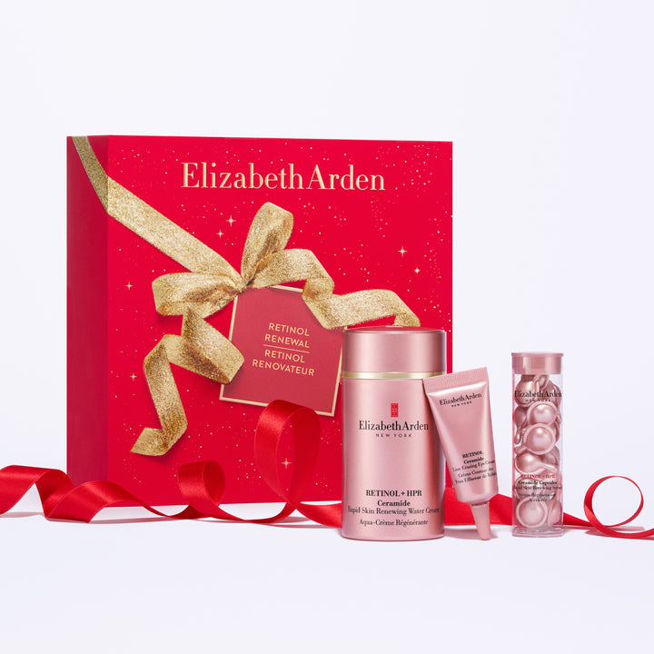 Coffret Trio Retinol Rénovateur, Ceramide Aqua-Crème Régénérante, Capsules et Contour des Yeux Rétinol + HPR