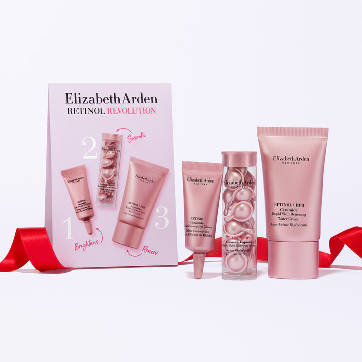 Coffret Trio Retinol Revolution, Ceramide Aqua-Crème Régénérante & Capsules Rétinol + HPR, Contour des Yeux