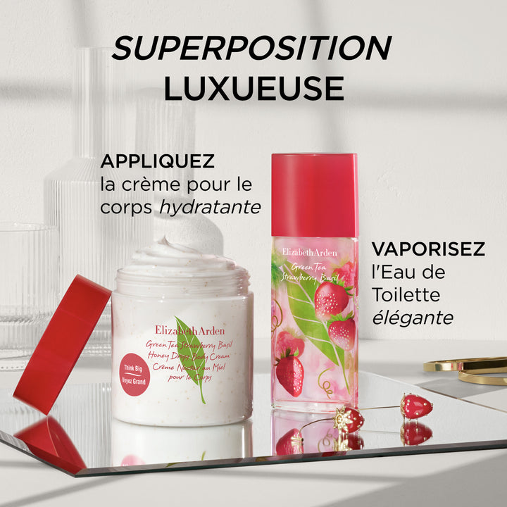 Green Tea Crème Strawberry Basil pour le corps